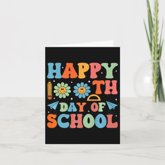100 dagen slimmer, 100e dag van de schoolreis kaart (Voorkant)