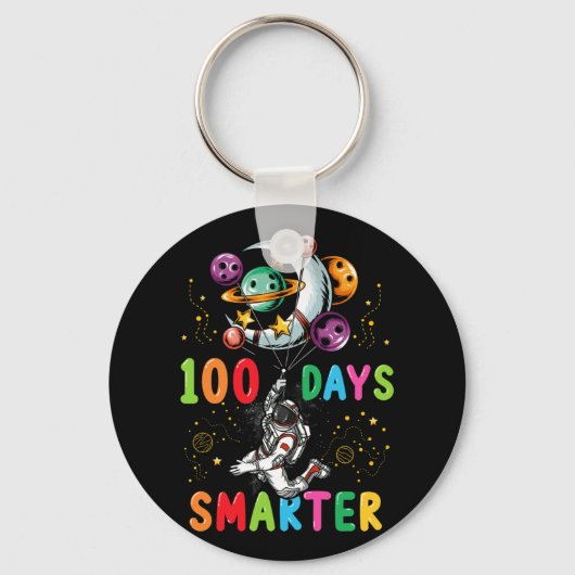 100 dagen slimmer 100e dag van het schoolplein sleutelhanger (Voorkant)