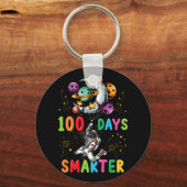 100 dagen slimmer 100e dag van het schoolplein sleutelhanger (Voorkant)