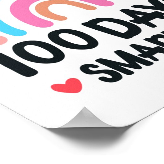 100 dagen slimmer 100e dag van school jongens meis poster (Hoek)