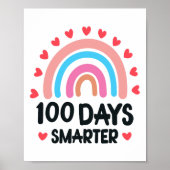 100 dagen slimmer 100e dag van school jongens meis poster (Voorkant)