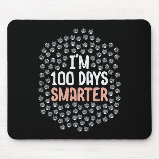100 dagen slimmer 100e dag van school kitten kat muismat (Voorkant)