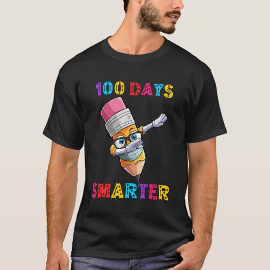 100 dagen slimmer 100e dag van schooljongens t-shirt (Voorkant)