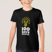 100 dagen slimmer 100e schooldag Tri-Blend shirt (Voorkant)