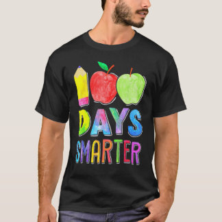100 dagen slimmer 100e schooldag voor leraar t-shirt