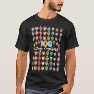 100 dagen slimmer 100ste dag van school uil kinde t-shirt