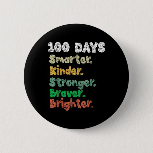 100 dagen slimmer 100ste schooldag ronde button 5,7 cm (Voorkant)