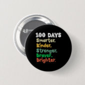 100 dagen slimmer 100ste schooldag ronde button 5,7 cm (Voorkant /achterkant)