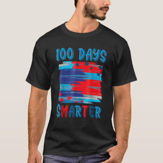100 dagen slimmer Amerikaanse vlag 100ste dag van  T-shirt