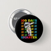 100 dagen slimmer astronaut 100e dag van school ronde button 5,7 cm (Voorkant /achterkant)