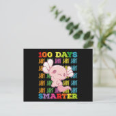 100 dagen slimmer Axolotl 100ste schooldag Briefkaart (Staand voorkant)