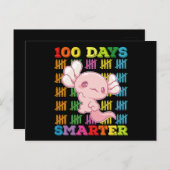 100 dagen slimmer Axolotl 100ste schooldag Briefkaart (Voorkant / Achterkant)