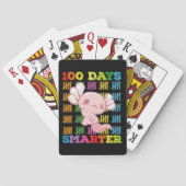 100 dagen slimmer Axolotl 100ste schooldag Pokerkaarten (Achterkant)