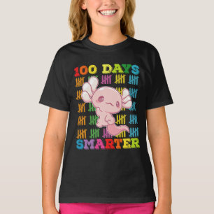 100 dagen slimmer Axolotl 100ste schooldag T-shirt