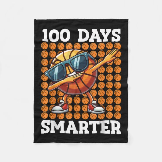 100 dagen slimmer basketbal Kinder 100 dagen Fleece Deken (Voorkant)