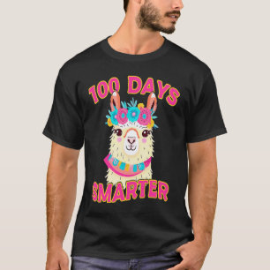100 Dagen Slimmer Cute Lama 100ste Dag Van School T-shirt