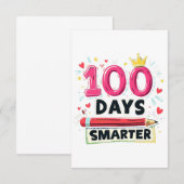 100 dagen slimmer dagen van school leraar bedankkaart (Voorkant / Achterkant)