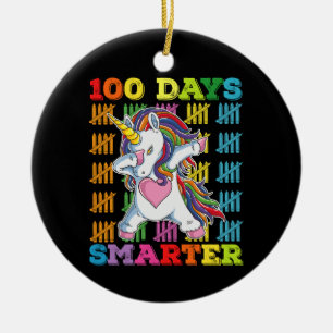100 dagen slimmer eenhoorn 100e dag van school keramisch ornament
