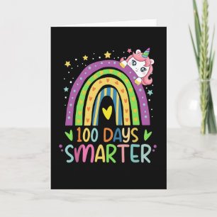 100 dagen slimmer eenhoorn Cute regenboog 100ste d Kaart