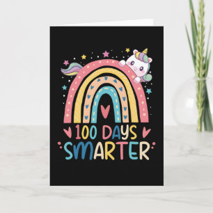 100 dagen slimmer eenhoorn Cute regenboog 100ste d Kaart