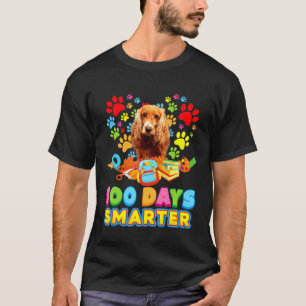100 dagen slimmer Engels Cocker Spaniel Dog Paw Pr T-shirt