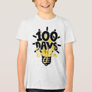 100 dagen slimmer & fijnere school Tri-Blend shirt