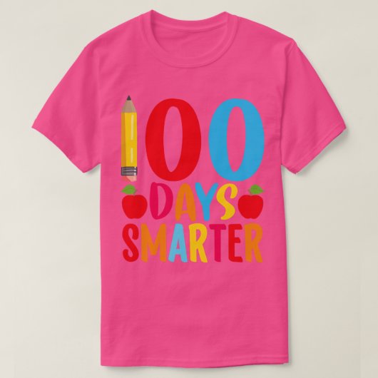 100 dagen slimmer gelukkig 100ste dag van Prek 100 T-shirt (Design voorkant)