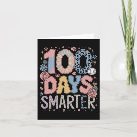 100 Dagen Slimmer Gelukkige 100e Dag Van School Ki Kaart (Voorkant)