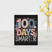 100 Dagen Slimmer Gelukkige 100e Dag Van School Ki Kaart (Gele Bloem)