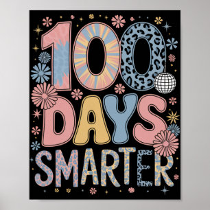 100 Dagen Slimmer Gelukkige 100e Dag Van School Ki Poster