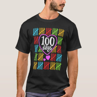 100 dagen slimmer Gelukkige 100e dag van school le T-shirt