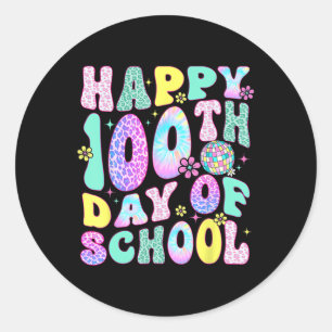 100 dagen Slimmer Gelukkige 100ste Dag van de Scho Ronde Sticker