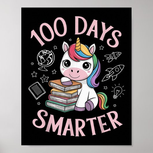 100 dagen Slimmer Gelukkige 100ste Dag van School  Poster (Voorkant)