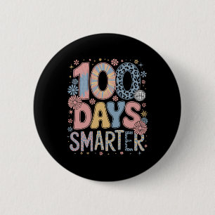100 dagen Slimmer Gelukkige 100ste Dag van School  Ronde Button 5,7 Cm