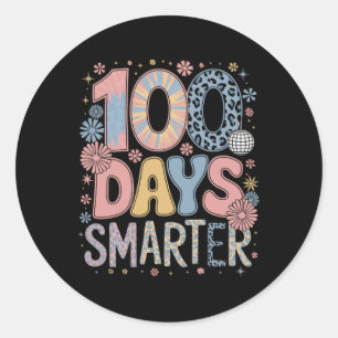 100 dagen Slimmer Gelukkige 100ste Dag van School Ronde Sticker