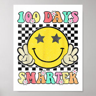 100 dagen slimmer glimlachen gezicht 100ste school poster