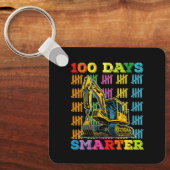 100 dagen slimmer graafmachine 100ste dag van scho sleutelhanger (Voorkant)