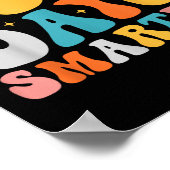 100 dagen slimmer Groovy 100ste dag van schoolmeis Poster (Hoek)