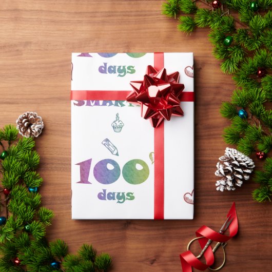 100 dagen slimmer inpakpapier – schoolgeschenk (Feestdagen Geschenken)