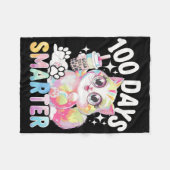 100 Dagen Slimmer Kawaii Kattenkostuum 100ste Dag Fleece Deken (Voorkant (Horizontaal))