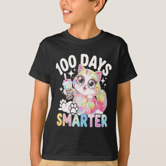 100 Dagen Slimmer Kawaii Kattenkostuum 100ste Dag  T-shirt (Voorkant)