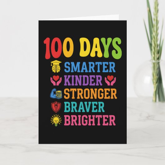100 dagen slimmer kind dapper feller school kaart (Voorkant)