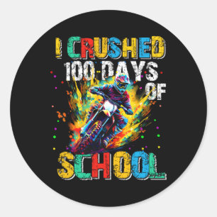 100 dagen slimmer Kinder ik verpletterde 100 dagen Ronde Sticker