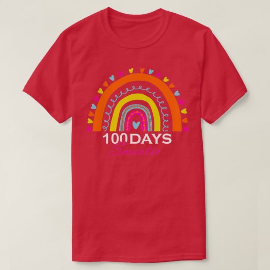 100 dagen slimmer leraar 100 dagen school t-shirt (Design voorkant)