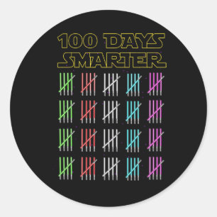 100 dagen Slimmer Licht Gelukkige 100ste Dag van S Ronde Sticker