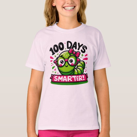 100 dagen slimmer meisjes T-shirt (Voorkant)