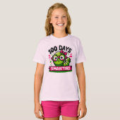 100 dagen slimmer meisjes T-shirt (Voorkant volledig)