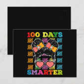 100 dagen slimmer Messy Bun 100ste dag van de scho Briefkaart (Voorkant / Achterkant)