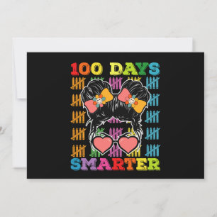 100 dagen slimmer Messy Bun 100ste dag van de scho Kaart
