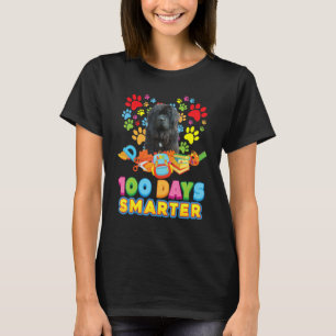100 dagen slimmer Newfoundland hondenpootjes drukt T-shirt